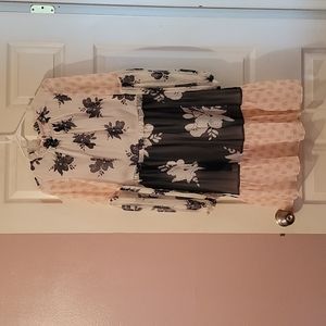 Boden Icons Floral Silk Dress S 4 Pink Black Org. $375.00